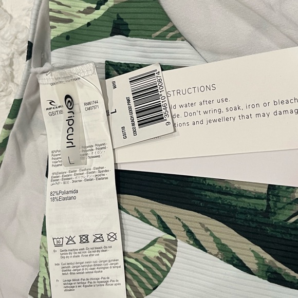 Rip Curl Coco Beach Good Pant Bikini Bottom White L - Picture 8 of 12